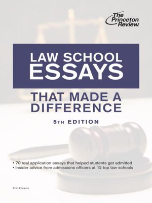 cover image of Law School Essays That Made a Difference